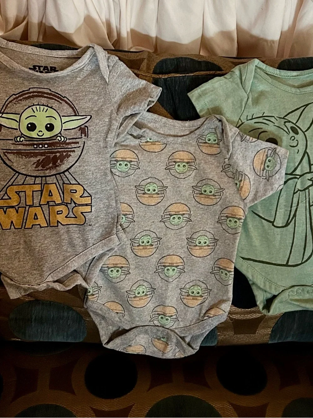 Star Wars Baby Grogu Bodysuit Set - Gray & Green